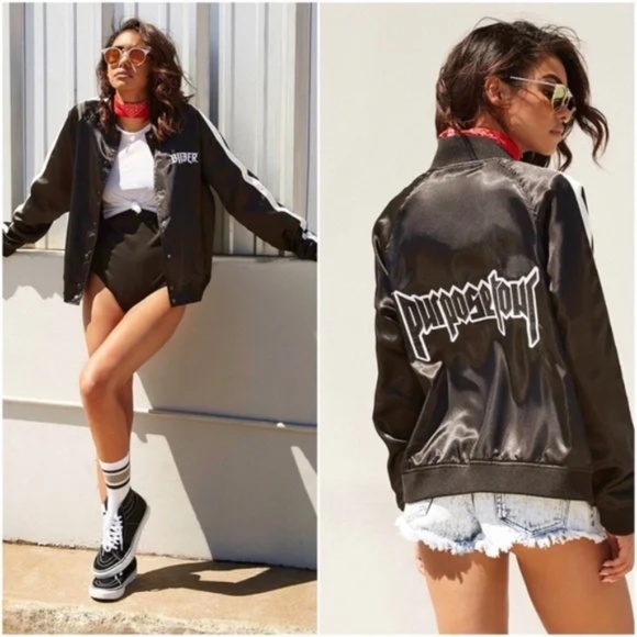 Purpose Tour | 2016 Justin Bieber Limited Edition Black Bomber Jacket | Size S - Picture 1 of 10